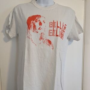 Billie Eilish Glitch Pixel Portrait Graphic T-shirt White M Hot Topic